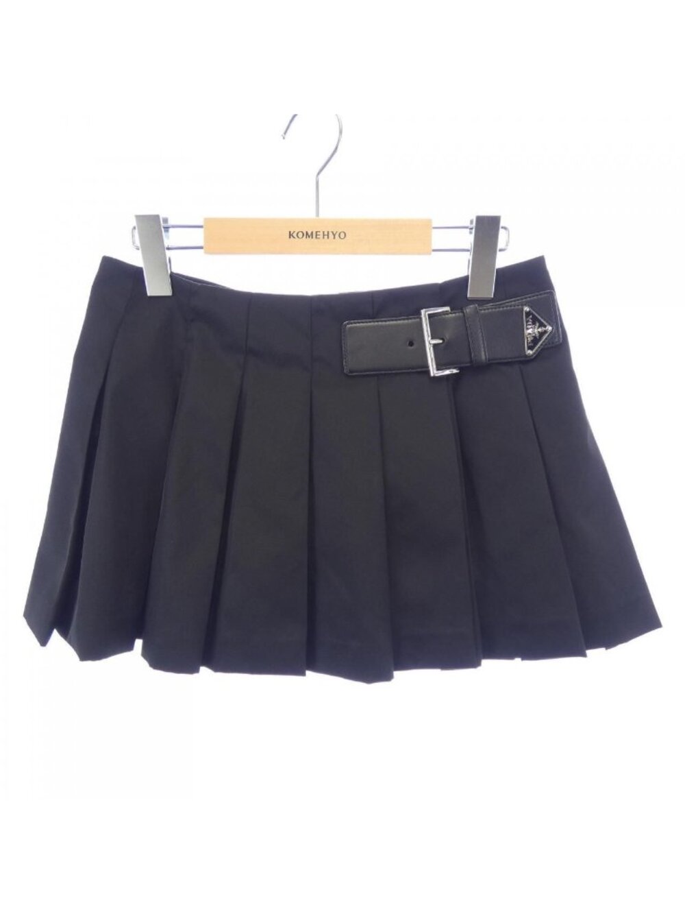 Prada Re-Nylon Pleated Mini Skirt Triangle Logo